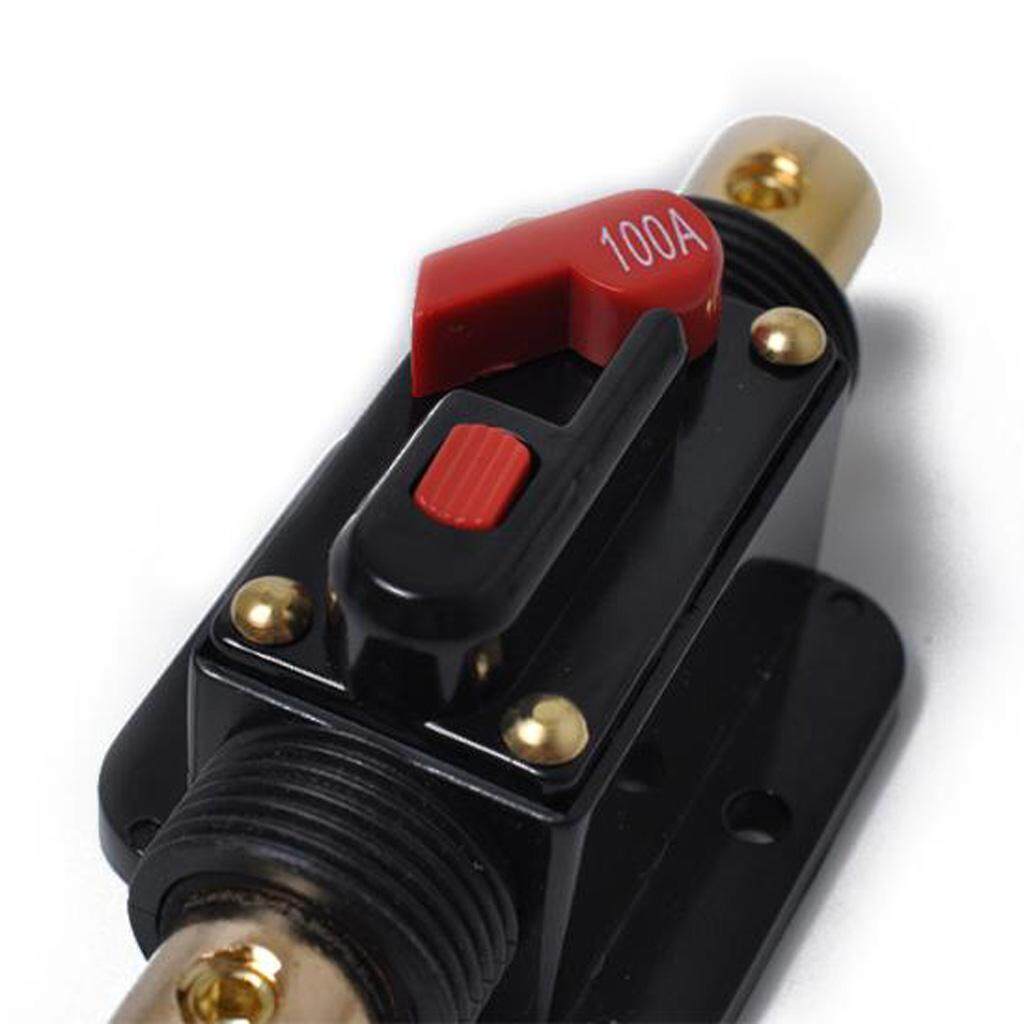 100A Homyl DC 12V-48V Car Stereo Audio Circuit Breaker Inline Fuse Fits for 4-8 Gauge Wire