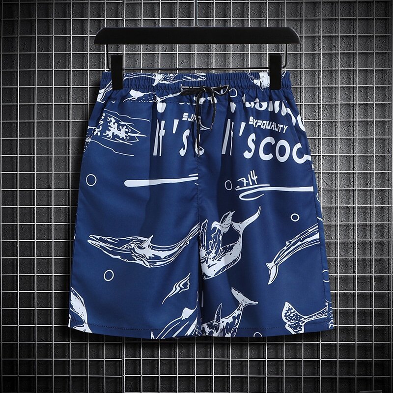 Stand Out on The Beach with These Eye-Catching Hawaiian Print Men's Beach Shorts