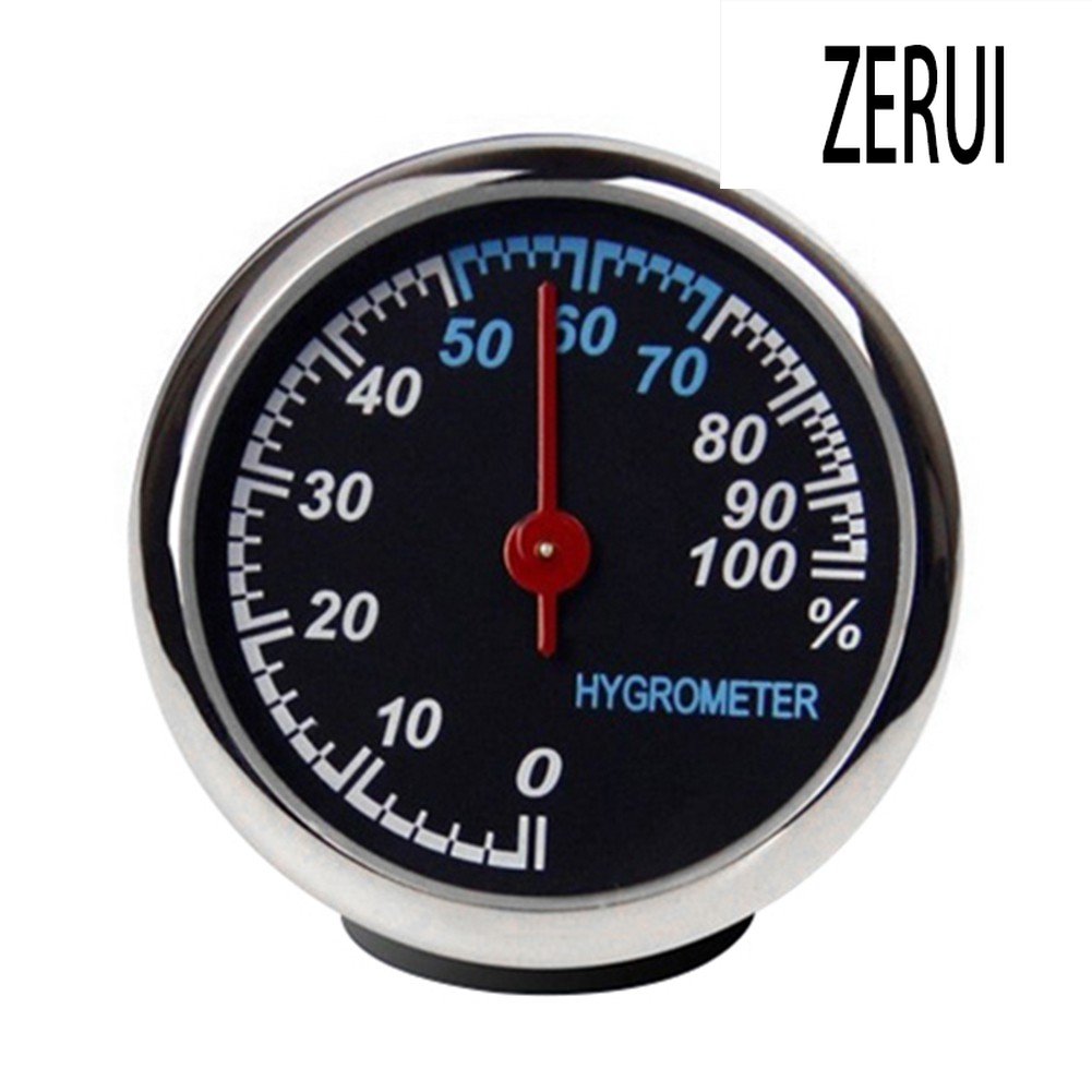 Đồng Hồ Thạch Anh Mini Nội Thất Xe Hơi ZR Đồng Hồ Đo Độ Ẩm Nhiệt Kế Trang Trí Bảng Điều Khiển