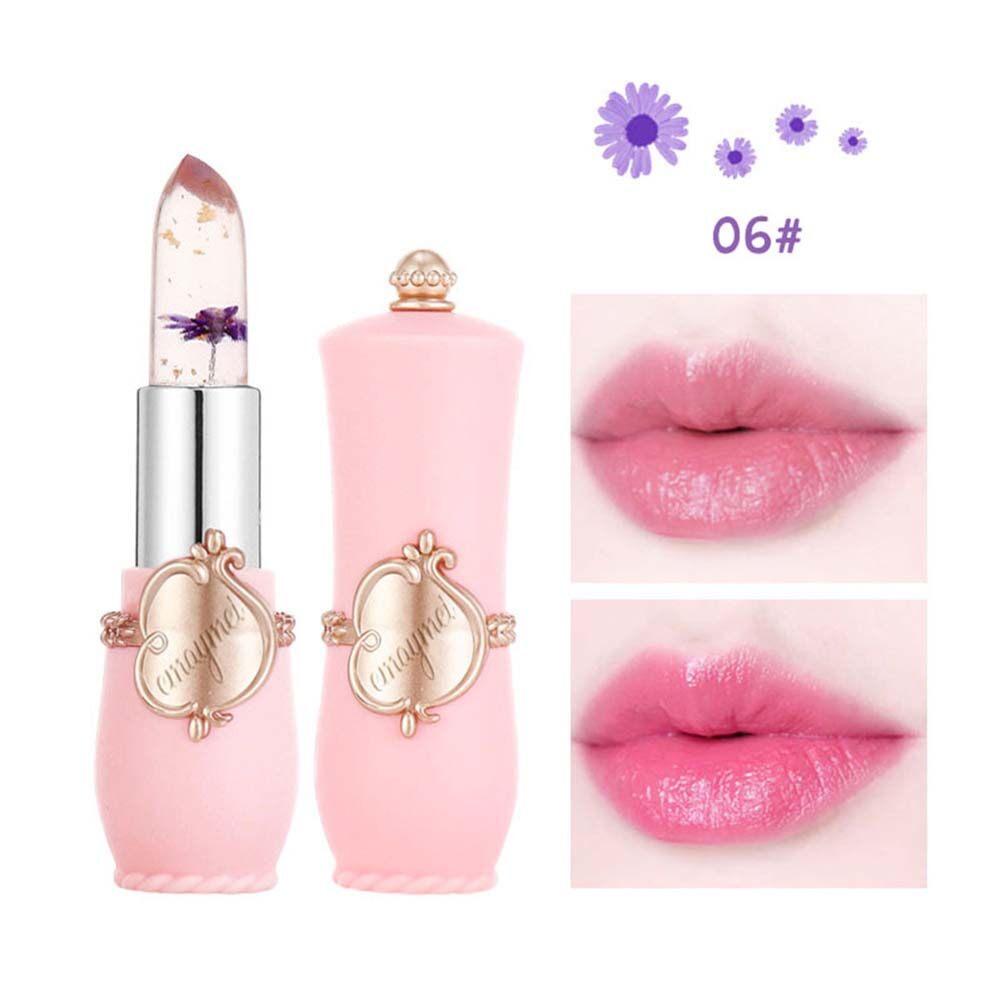 Moisturizing Long Lasting Flower Crystal Jelly Lipstick Magic Temperature Color Changing Lip Makeup
