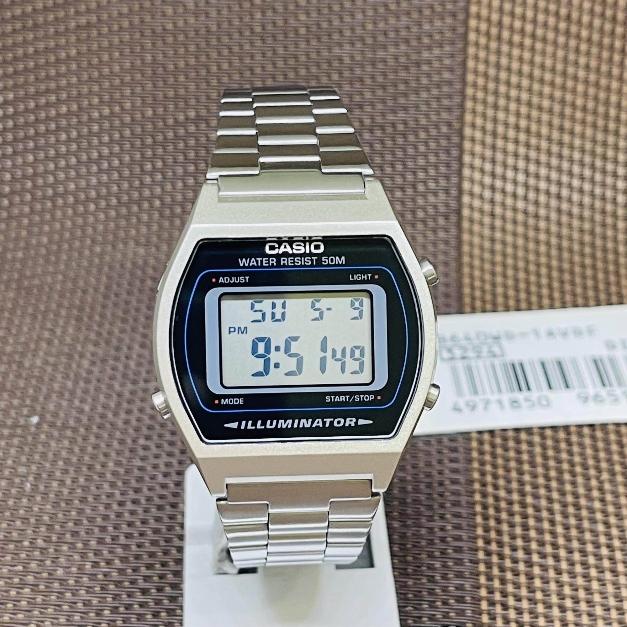 Genuine] Casio B640WD-1A Water Resistant Light Stopwatch Stainless Steel  Unisex Digital Watch | Lazada