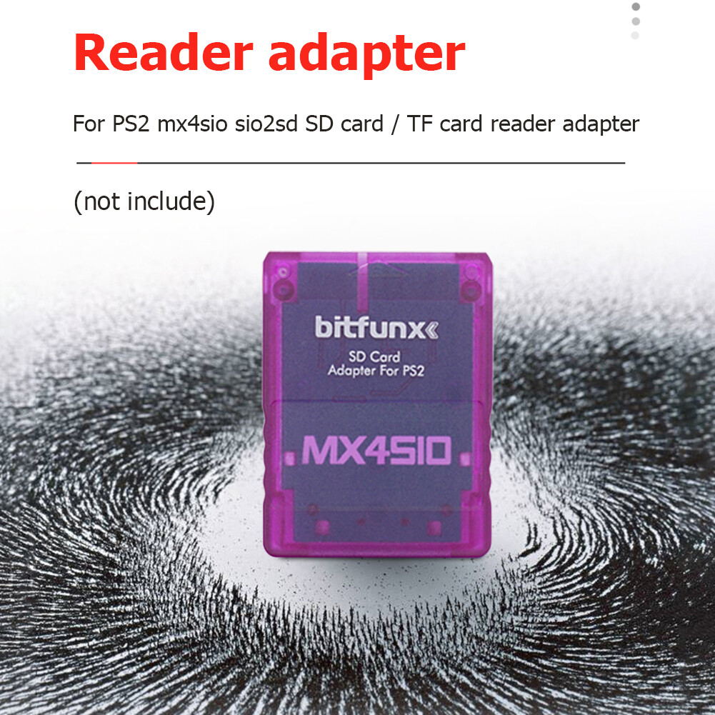 Transparent Portable Card Reader for PS2 MX4SIO SIO2SD Memory Card Adapter