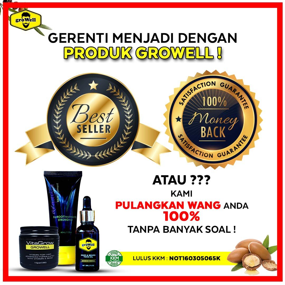 Growell Hair Treatment Hair Care Pelebat Rambut Minyak Rambut Gugur Serta Ubat Lebatkan Jambang Dan Lebatkan Janggut Lazada