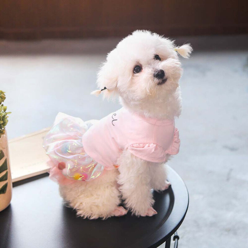 Dễ Thương Bóng Chó Váy Dạ Tiệc Công Chúa Chó Mèo Pet Váy Tutu Váy Cưới Mùa Hè Chihuahua Chó Nhỏ Vest Áo Áo Hoodie Quần Áo