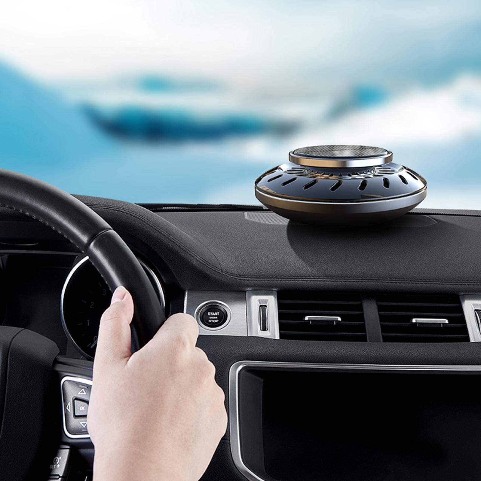 Baoblaze Auto Air Freshener, Solar Powered, Automatic Rotating Essential Oil Diffusers