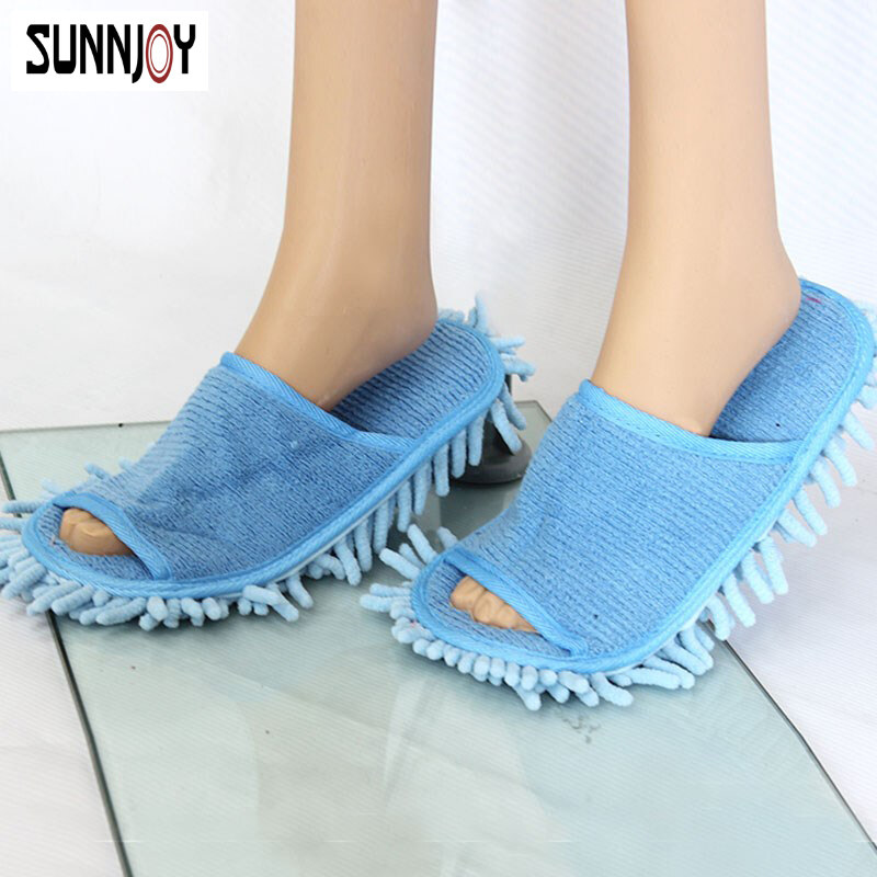 【ready stock】1Pair Cleaning Slipper Lazy Quick Cleaning Floor Slippers Dust Mop for Home