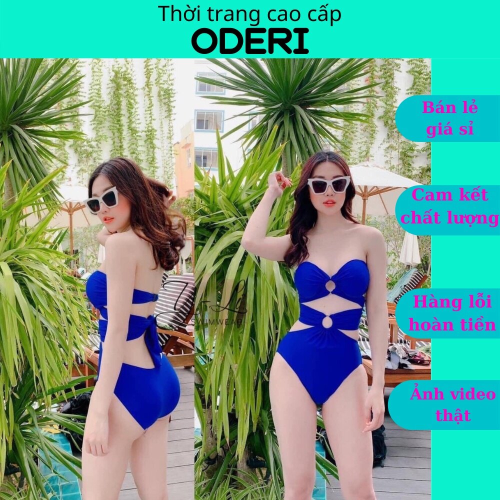 [HCM]Bikini Đồ Bơi Hai Mảnh Secxy Khoen Xanh Coban Oderi KG455