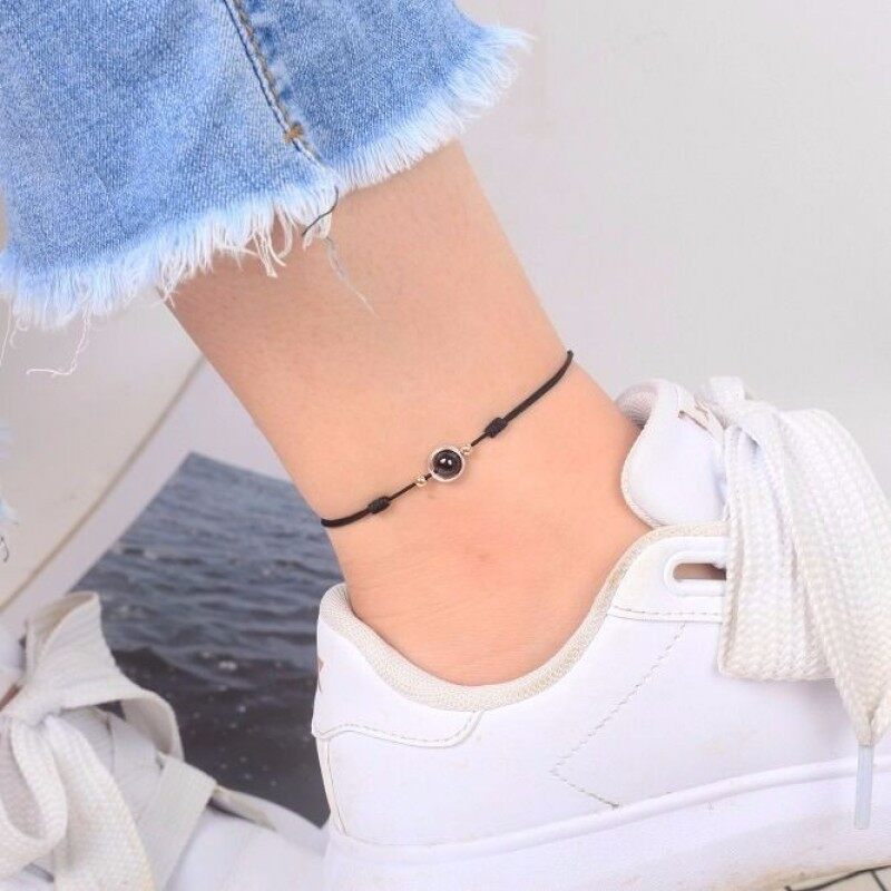 Vòng Chân Dây Đỏ Bạc 925 Cho Nữ Phiên Bản Hàn Quốc Của Các Đơn Giản