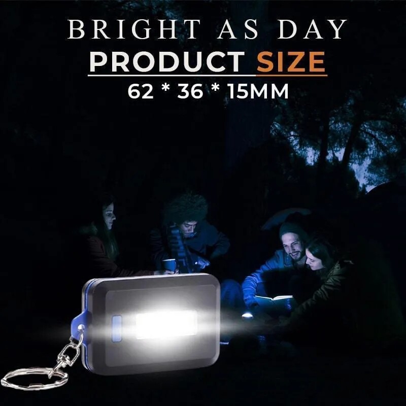Đèn Pin Mini COB LED Móc Chìa Khóa Đèn Khẩn Cấp Cắm Trại Ngoài Trời Di Động Chạy Bằng Pin Với Ba Chế Độ