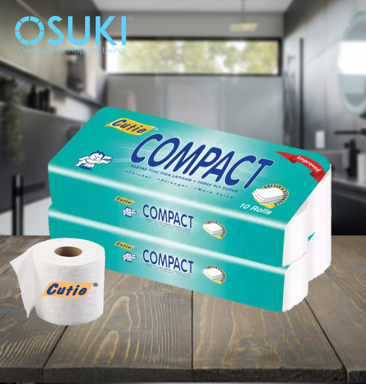 CUTIE COMPACT Toilet Tissue 3 PLY (1 Roll) | Lazada