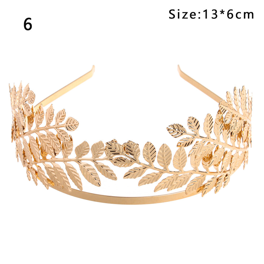 1 pc hairpin/hair comb/hair clip Bridal Hair Accessories Hair Bands Korean Gold Leaves Wreath Vintage Pearl Wedding Tiara Headband Women Girls Hair Crown
