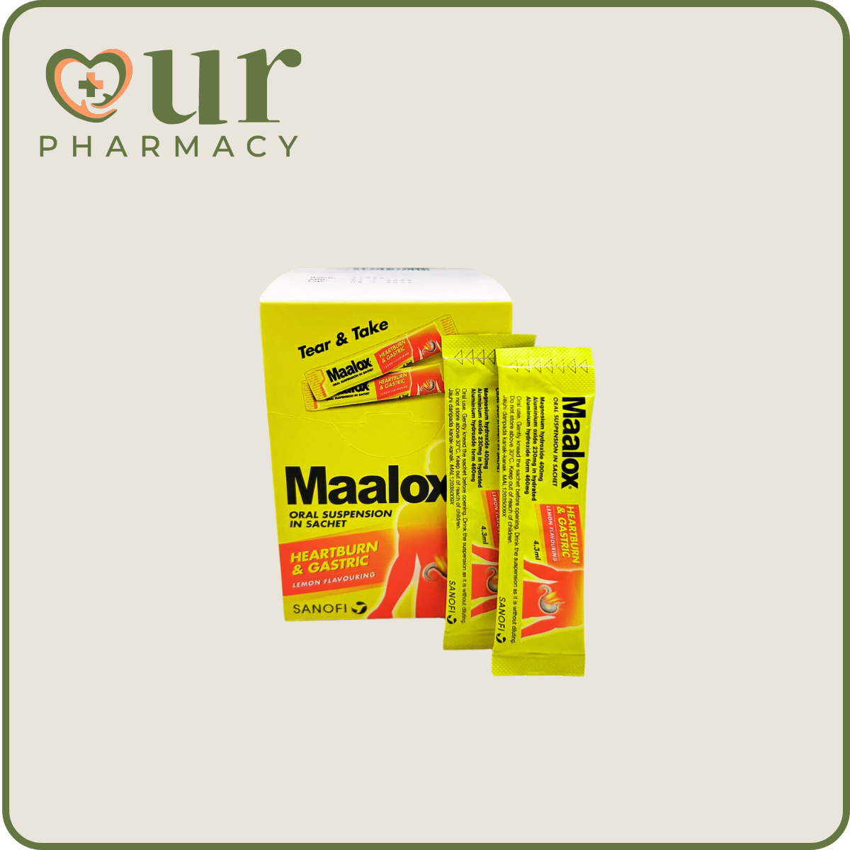 MAALOX ORAL SUSPENSION SACHET 4.3ML X 20'S Lazada