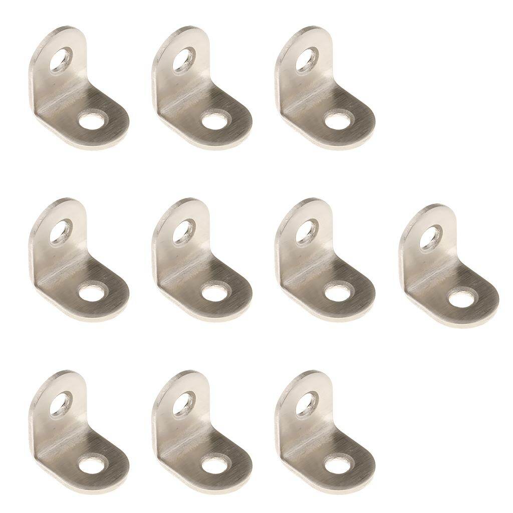 Loviver Steel Heavy Duty L Corner Brace Joint Angle Bracket, Shelf Bracket Wall Hanging Angle Bracket, Pack of 10