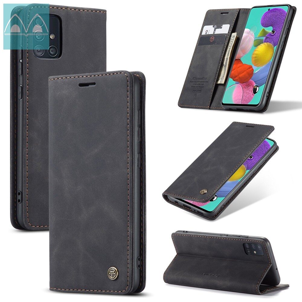 Retro Wallet Case For Samsung Galaxy A51 Luxury Credit Card Stand Magnetic Leather Flip Cover For Samsung A51 Casing