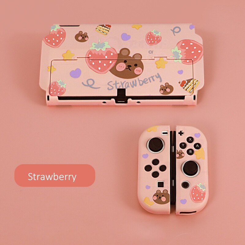 Vỏ Bảo Vệ OLED Switch Hoạt Hình Thỏ Gấu Dễ Thương Vỏ TPU Mềm Cho Nintendo Switch OLED NS Joy-Con Vỏ Điều Khiển