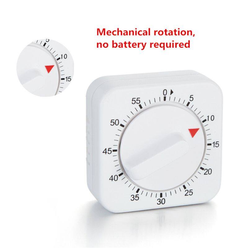1pcs Square 60 Minute Mechanical Kitchen Cooking Timer Alarm Food P aration Baking popular