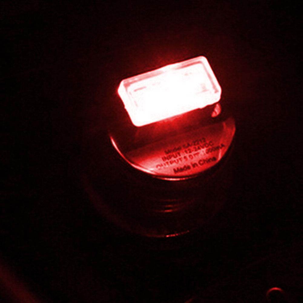 New USB LED Mini Wireless Car Interior Lighting Kit Car Styling Interior Decoration Atmosphere Light WHITE COLOR