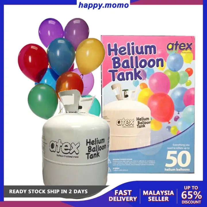 Atex Helium Balloon Gas Tank Party Diy Portable Disposable Tong Belon 50pc Lazada - Diy Helium Balloon Tank