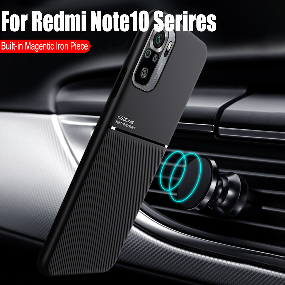 Xiaomi Redmi Note 10 Pro Matte PU Soft Silicone Frame Case For Redmi Note 10 Pro 10s Luxury Case on Xiaomi Redmi Note10 Car Holder Magnet Back Cover Shell Coque