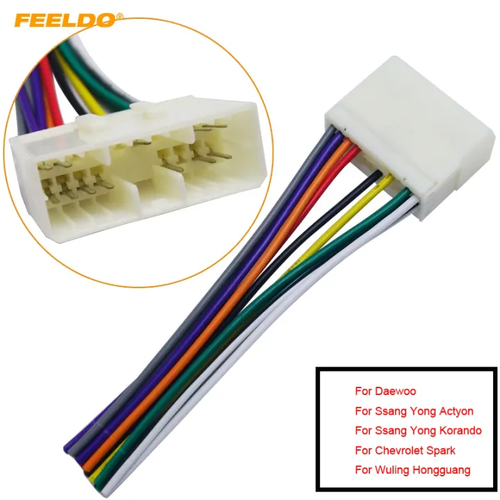New Hot Sale Feeldo Car Audio Radio Stereo Wiring Harness Adapter For Daewoo Actyon Chevrolet Spark Install Aftermarket Cd Dvd Stereo Lazada Singapore