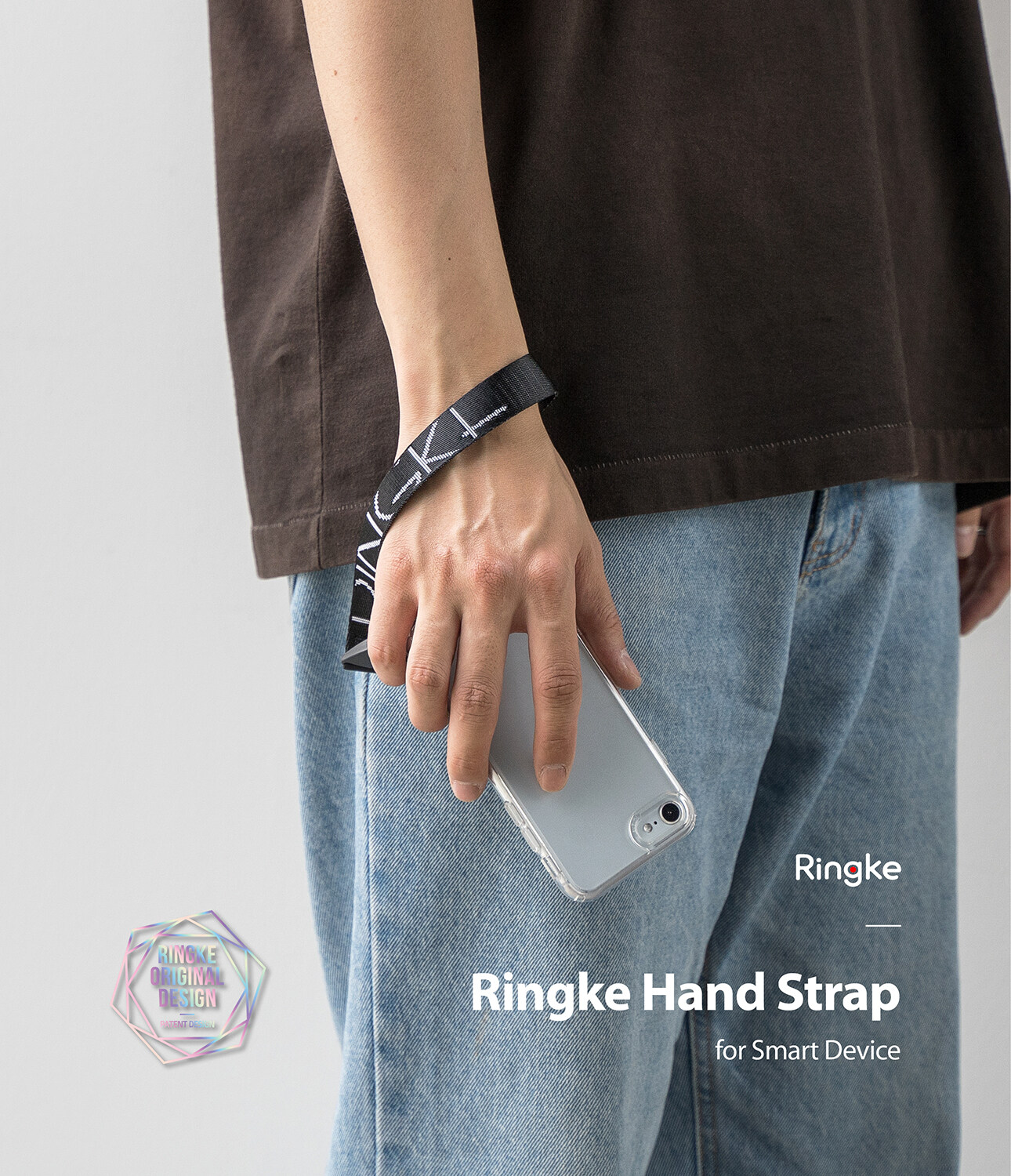 Ringke สายรัดข้อมือสำหรับโทรศัพท์มือถือ,เคสกุญแจกล้อง & ID สายคล้องข้อมือ