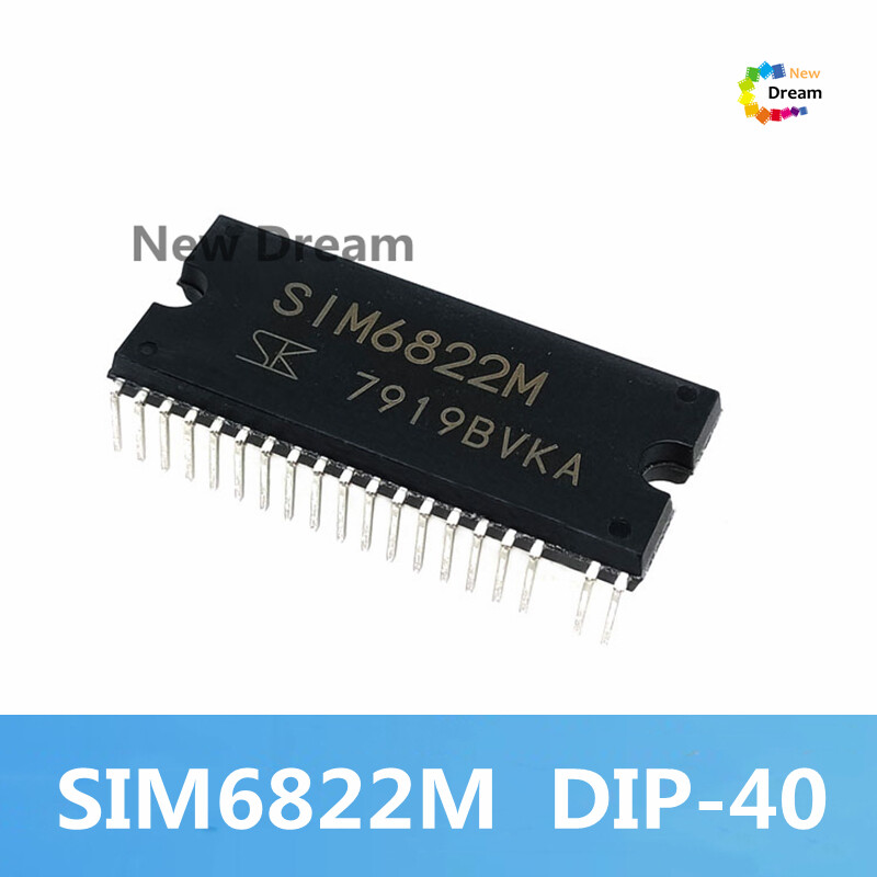 Original 1pcs sim6822m dip-40 sim6822 dip40 5a 400v high voltage 3-phase motor driver