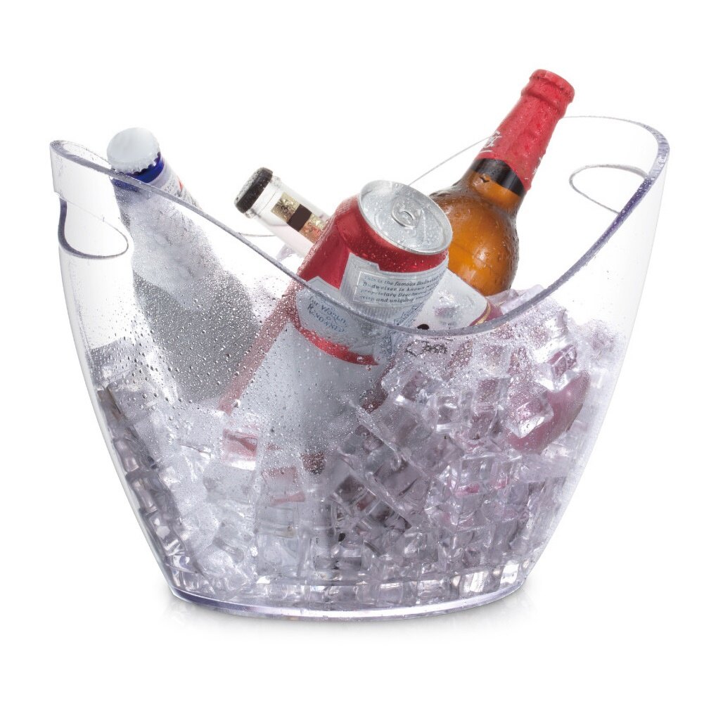 Terylin 8L Transparent Ice Bucket Kitchen Wine Champagne Beer Bottle Container Holder