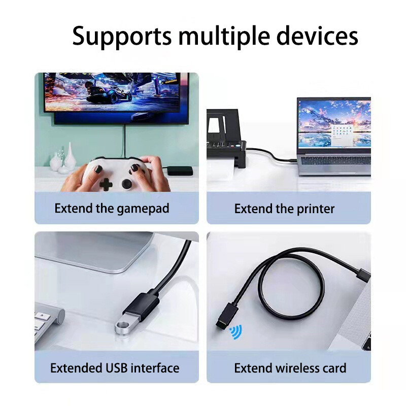 Kebidumei USB Extension Cable USB 2.0 to USB Charging Cable