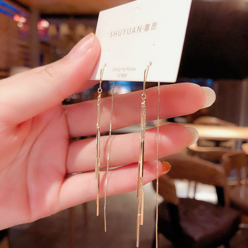 Frascati Earring New Arrivals Hottest Fashion Multilayer Chain Tassel Long Statement Drop Earrings For Women Jewelry Gift