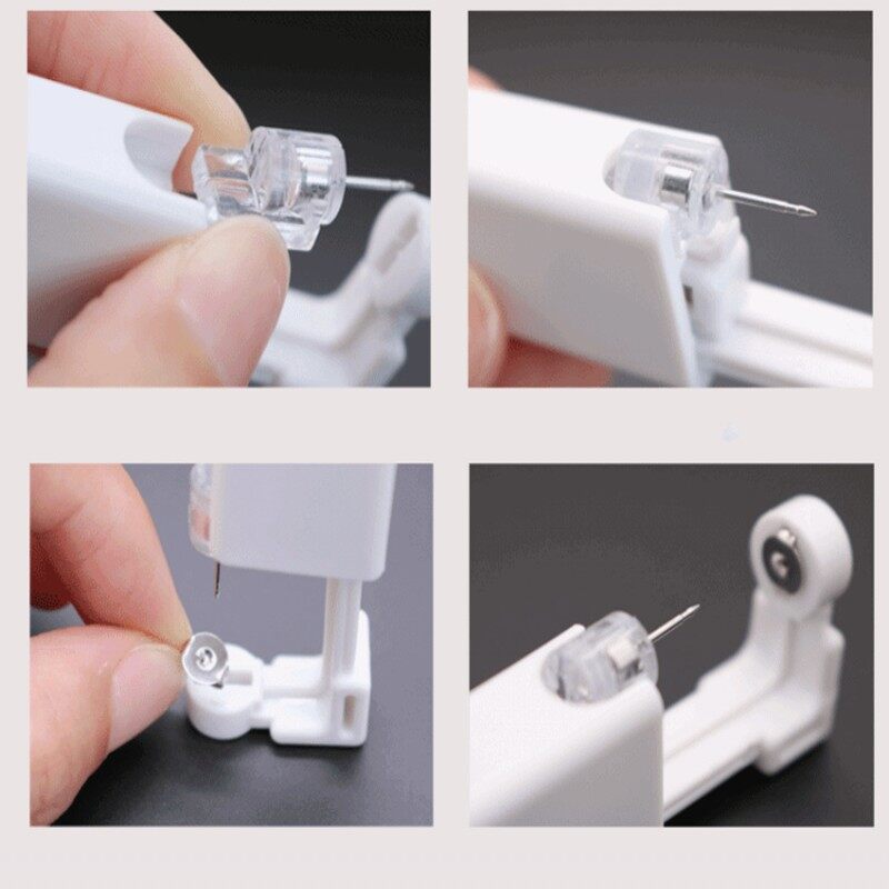 3 cái/bộ phiên bản thứ hai dùng một lần không đau xỏ lỗ tai khỏe mạnh vô trùng công cụ đâm mà không bị dị ứng cho Bông tai thiết bị xỏ lỗ tai
