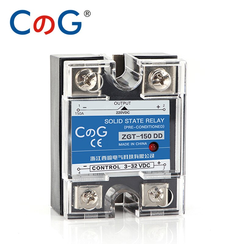 CG SSR-120DD 150DD 220V 380V 600V เฟสเดียว JGX DC DC ความร้อน3-32VDC To ...