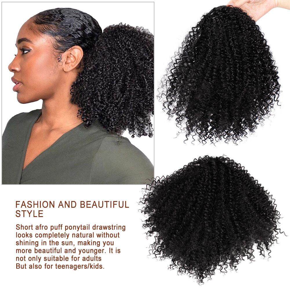 Kr Afro Puff Drawstring Ponytail For Black Women Curly Hair