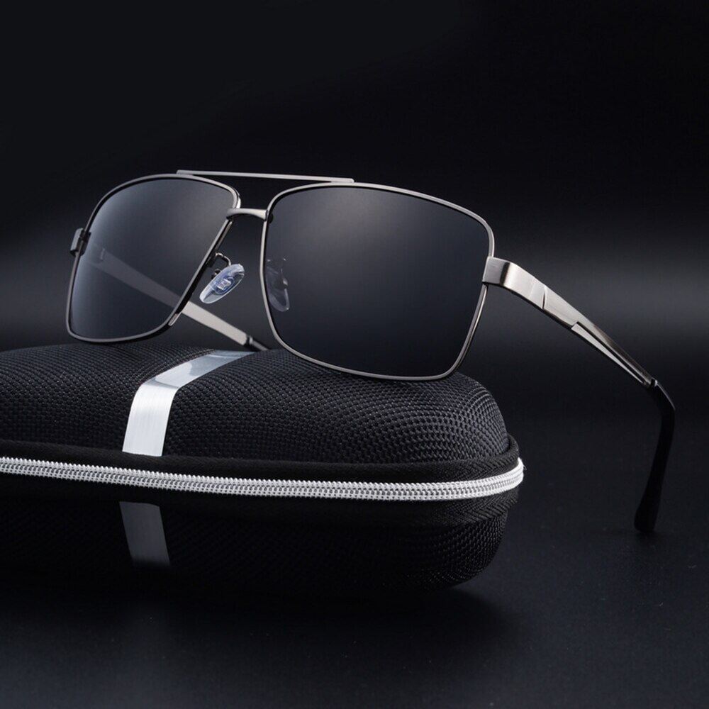 Alloy Double Bridge Cool Men Driving Fishing Polarized Sunglasses Custom Made Myopia Minus Prescription Polarized Lens -1 To-6