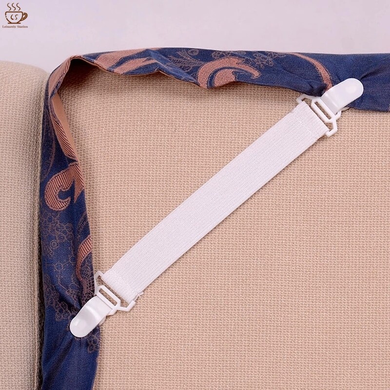 4 Pcs Triangle Bed Sheet Clips/Adjustable Bed Sheet Mattress Cover Bed Fasteners Set Elastic Buckle