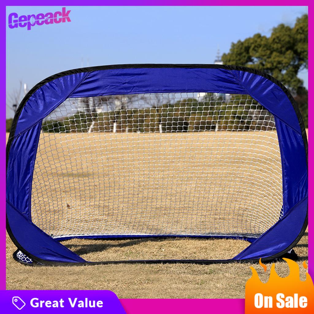 Gepeack Kids Portable Soccer Goal Mini Football Gate Outdoor Sport Training - Blue