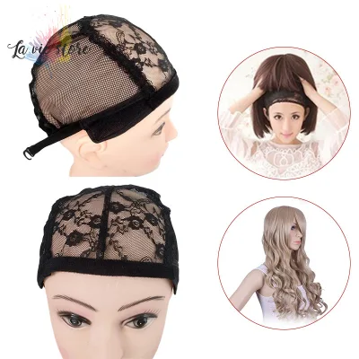 [La vis] Lace Mesh Full Wig Cap Hair Net Weaving Caps for Making Wigs Adjustable Straps