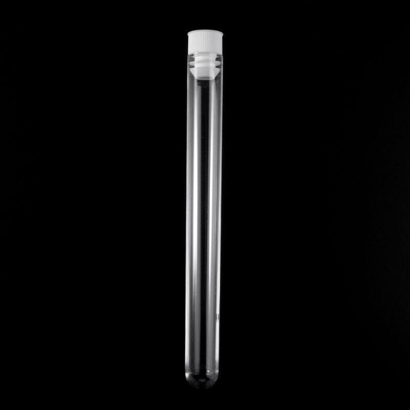10 Chiếc Ống Nghiệm Bằng Nhựa Phòng Thí Nghiệm Công Cụ Kiểm Tra Với Vít Cap Trong Suốt 15*150Mm