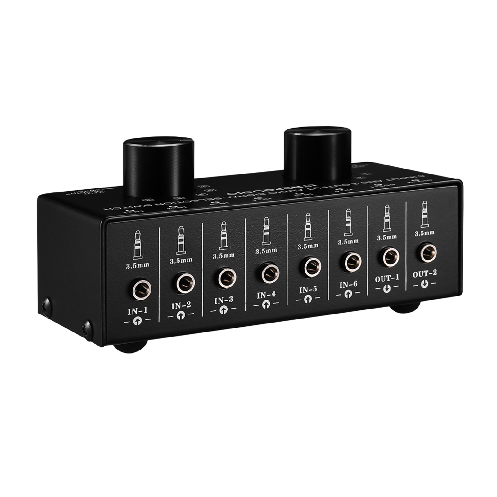 Bộ Chuyển Đổi Âm Thanh 6 Trong 2 Đầu Ra Bộ Phân Phối Hộp Chọn Tín Hiệu Âm Thanh Hai Chiều Với Đầu Vào Và Đầu Ra RCA