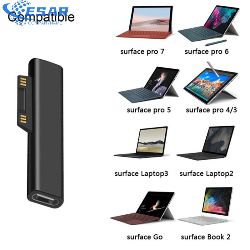 Bộ Chuyển Đổi Sạc Usb Type-C Bộ Chuyển Đổi Nguồn Tương Thích Cho Microsoft Surface Pro8/9/7/6/5/4/Book3