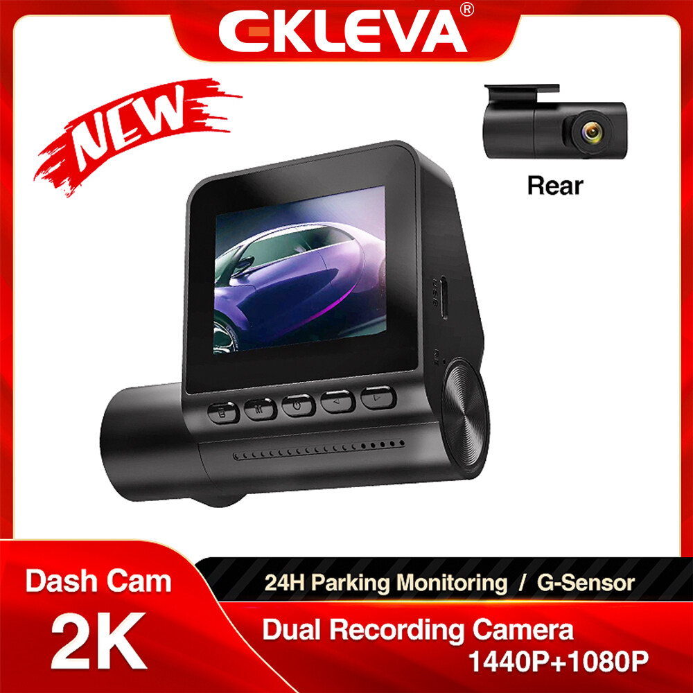 EKLEVA 4K/2K Dash Cam 2.0'' IPS Screen 2160P External GPS WiFi 140 FOV