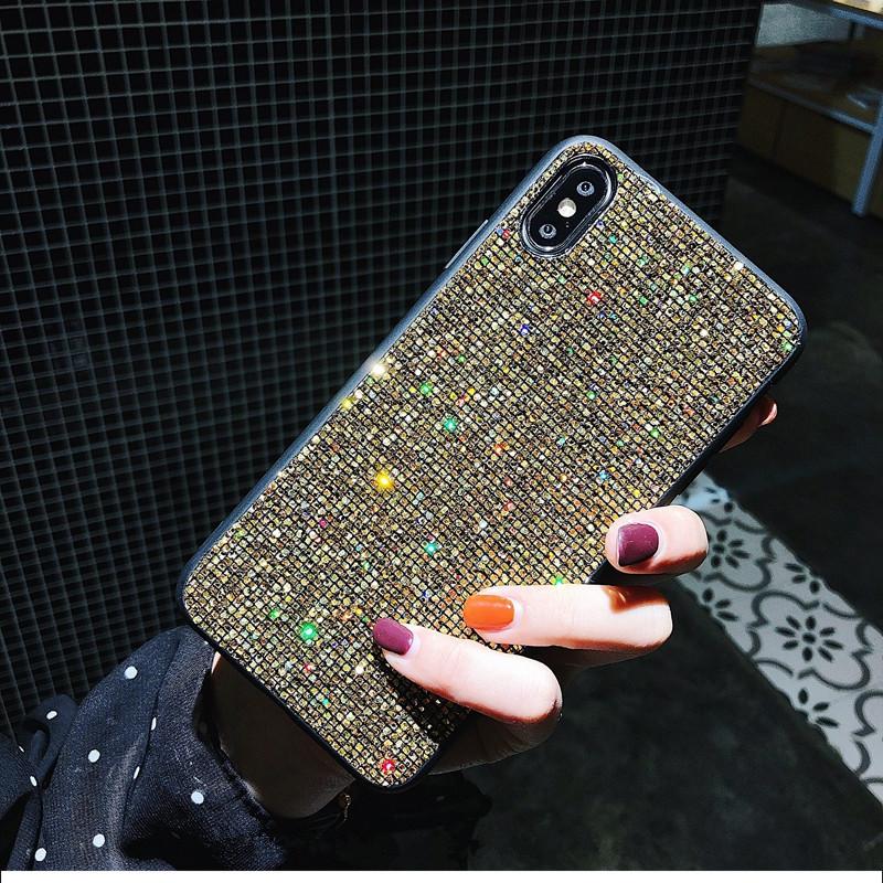 Custodia Glitter Con Farfalla E Diamanti Per IPhone 12/11/X/XR/6/7/8 &ndash; Morbida TPU
