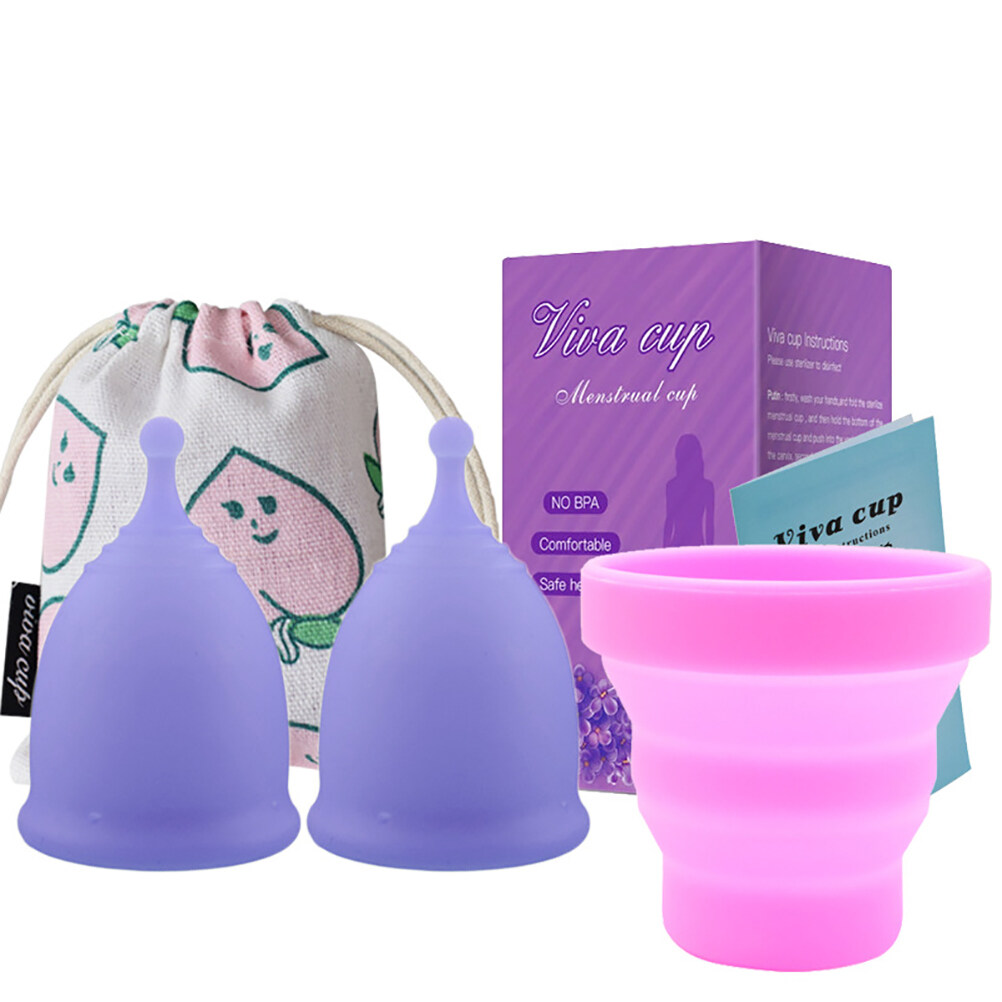 LOMG [Origianl] Women Portable Silicone Period Cup Collapsible
