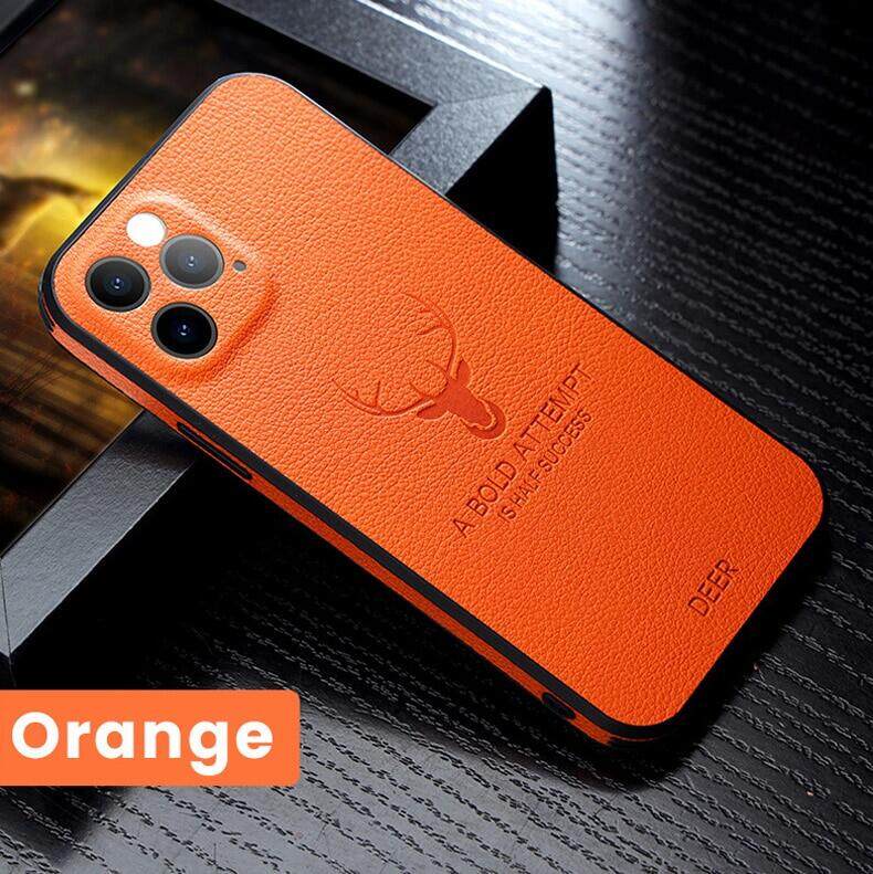 High quality Leather Square Frame Case For iPhone 15 pro max 14 pro max 14 plus 13 pro max 12 11 Pro Max 12Mini Deer Camera Protection Shockproof Cover Cases iphone 12 pro max casing