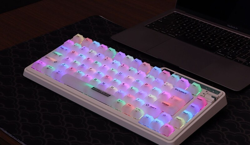 Màu Trắng Sữa Shine Through Keycap 122 Phím Cherry Profile PC Cho Công Tắc Cherry MX Bàn Phím Cơ Keychron/RK61/GK61/Anne Pro 2