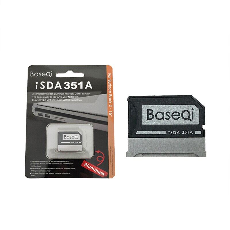 Original BaseQi NinjaDrive Aluminum Micro SD /TF Card Adapter For Microsoft Surface Book 13"/15"