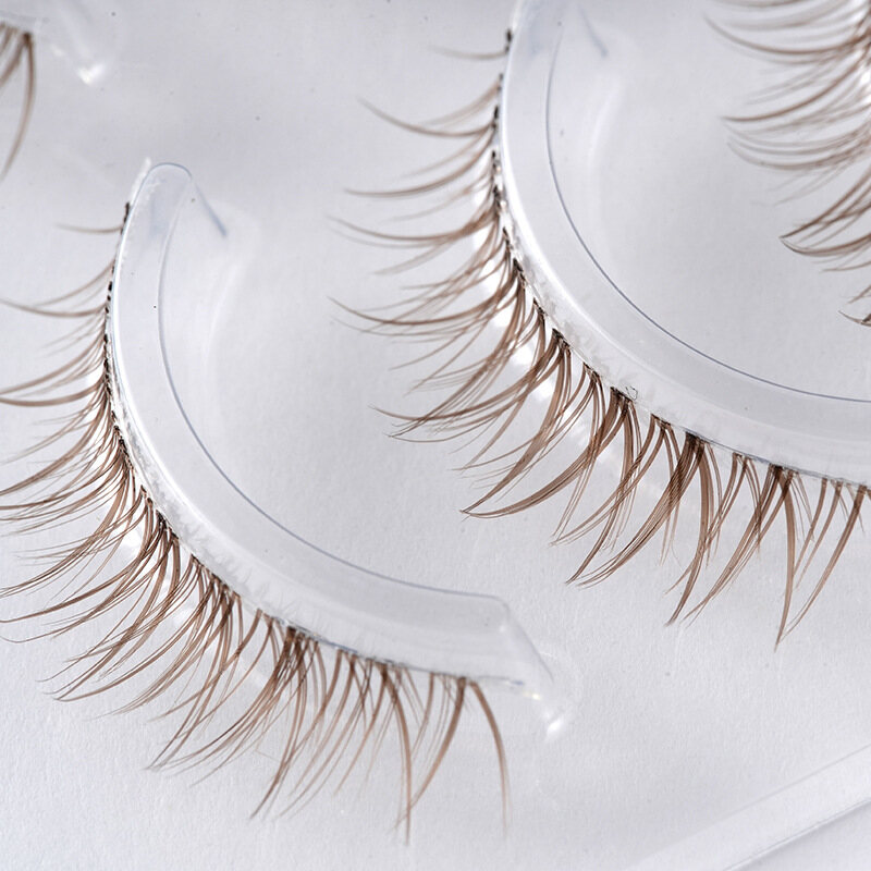 Dorisna Brown False Eyelashes Hazelnut Latte False Eyelashes Natural Look Eyelashes Extension