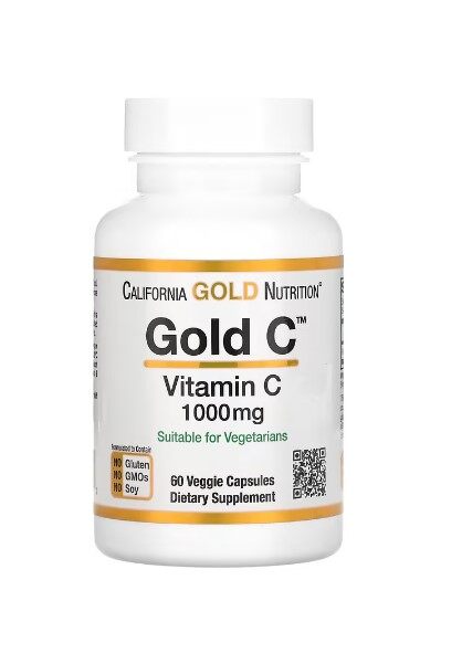 California Gold Nutrition, Gold C, USP Grade Vitamin C, 1,000 mg, 60 ...