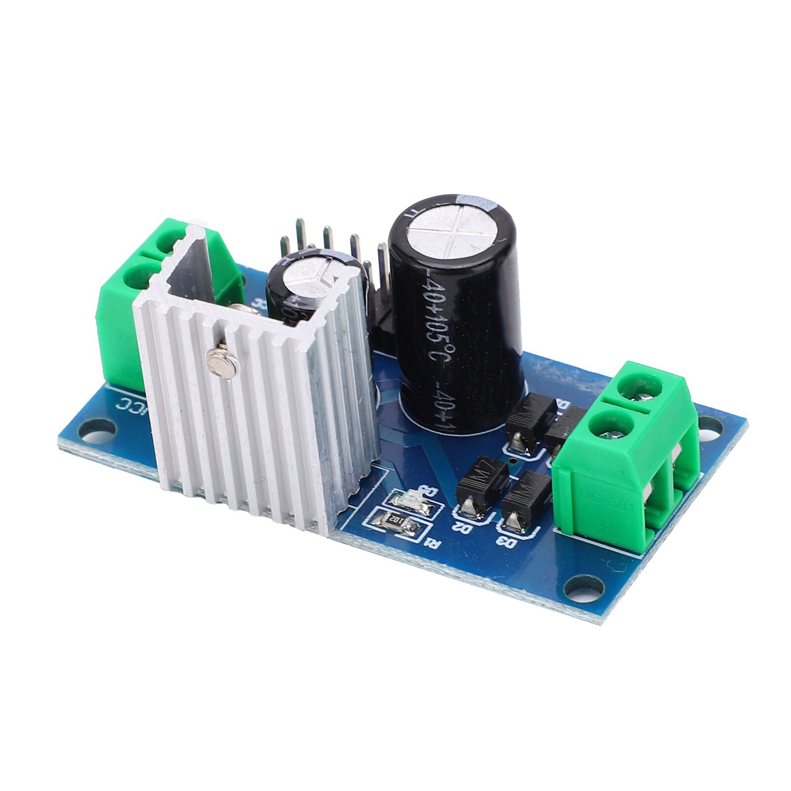 Stabilized Power Supply Module 3‑Ends PCB for Voltage Stabilization 12V 1.2A L7812 LM7812