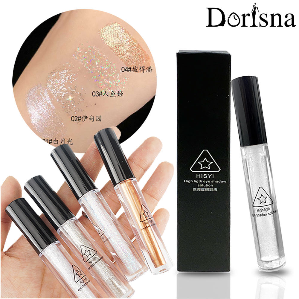 Dorisna Liquid Eyeshadow-Glitter Eyeshadow Waterproof Glitter Eyeliner Liquid Highlither Makeup Party Makeup Eye Shadow Pearl Light Flash Film Brilliant Pearl Long- lasting Eye Lying Silkworm Cosmetics