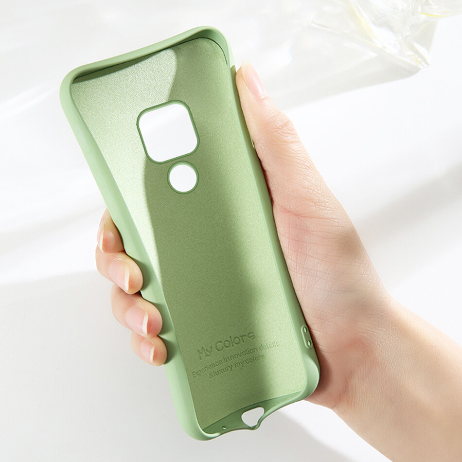 Case for Huawei Mate 40 30 20 Pro Plus Luxury Original Liquid Silicone Case Rubber Microfiber Cloth Lining Cushion Phone Cover for Mate 20X casing